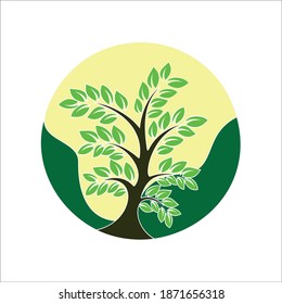 creative design vector scenery logo illustration