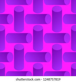 Creative design with vibrant cylinder gradients. Seamless pattern. Colorful bright backgrounds. Can be used for wallpaper, textile, invitation card, wrapping, web page background.