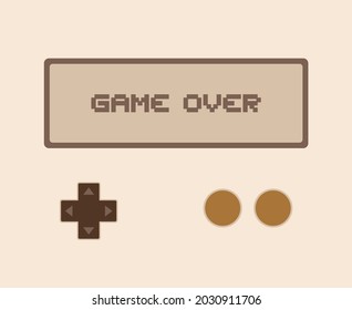 Creative design of vintage videogame screen and game over message