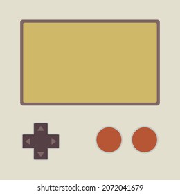 Creative design of vintage videogame screen and control