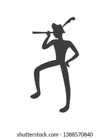 Creative design of visionary man icon