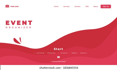 Sitio web de diseño creativo, página de inicio