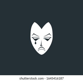 Creative design of white mask illustration