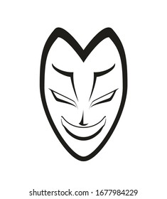 Kreatives Design der weißen Maske-Illustration