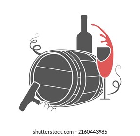 Creative design of wine drink illustration