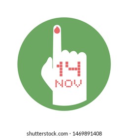 creative design of word day of diabetes icon