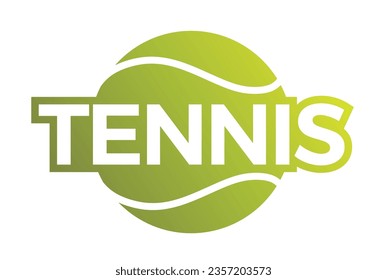 DISEÑO CREATIVO DE LA PALABRA TENIS Y PISTA DE TENIS