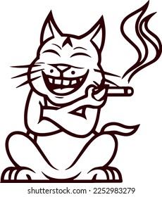 Diseño creativo para fumar gatos 