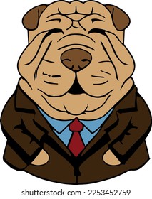 Creative design work for Chinese Shar Pei