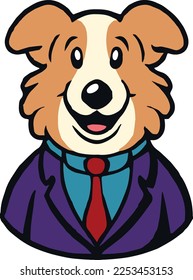Creative design work for Collie With Business Suit 