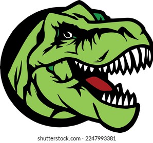 Creative design work for Dinosaur Trex Head Mascot 