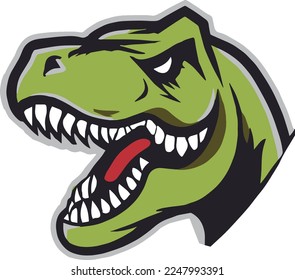 Creative design work for Dinosaur Trex Head Mascot 