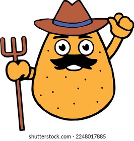 Creative design work for Farmer Potato Mascot 