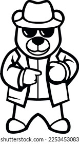 Creative design work for Gangster Teddy Bear 