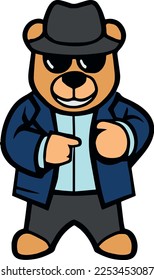 Creative design work for Gangster Teddy Bear 
