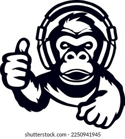 Creative design work for Gorilla with Headphone