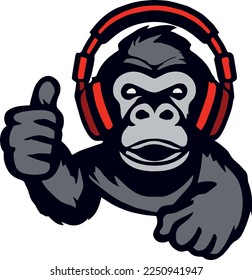 Creative design work for Gorilla with Headphone