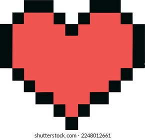 Diseño creativo para el arte de Heart Pixel