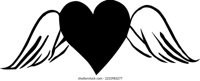 Creative design work for Heart with wings