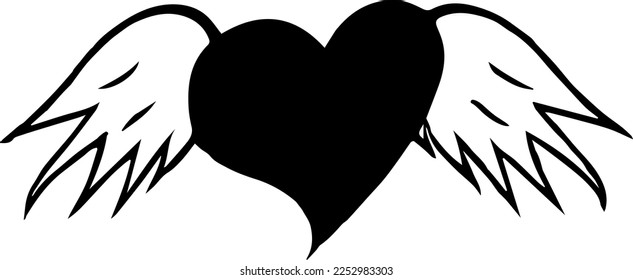 Creative design work for Heart with wings