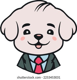 Creative design work for Maltese With Business Suit 