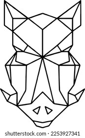 Creative design work for Poly Geometric Boar