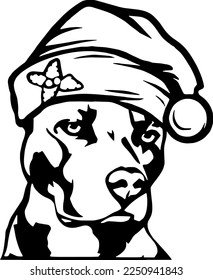 Creative design work for Santa Hat Pitbull