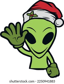 Creative design work for Santa Hat Alien
