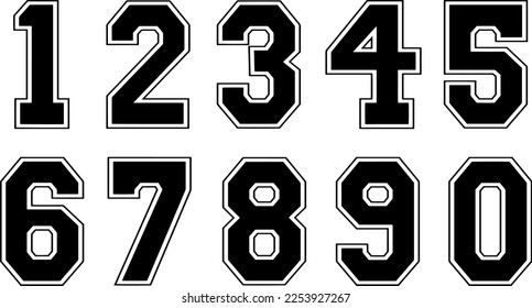 Creative design work for Sport Font Numbers