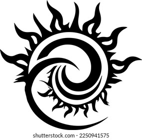 Kreatives Design für Stamm-Sonne