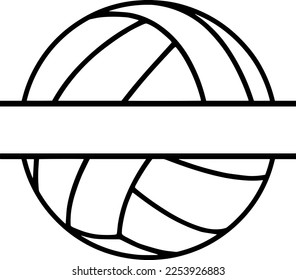 Creative design work for Volleyball Ball Split Monogram