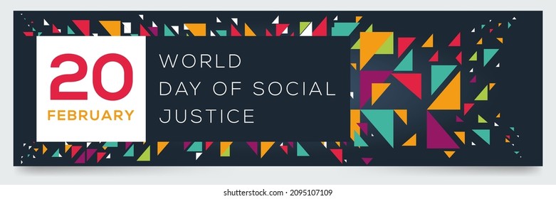 Diseño creativo para (Día Mundial de la Justicia Social), 20 de febrero, Ilustración vectorial.