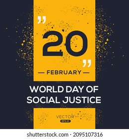 Diseño creativo para (Día Mundial de la Justicia Social), 20 de febrero, Ilustración vectorial.