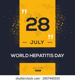 Diseño creativo para (Día Mundial de la Hepatitis), 28 de julio, Ilustración vectorial.