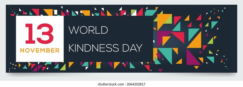 Creative design for (World Kindness Day), 13 November, Vector illustration.