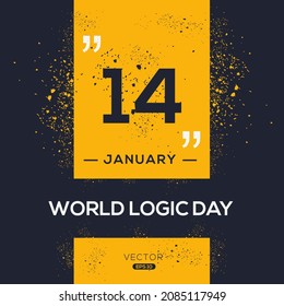 Creative design for (World Logic Day), 14 January, Vector illustration.