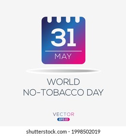 Creative design for (World No-Tobacco Day), 31 May, Vector illustration