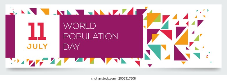 Creative design for (World Population Day), 11 July, Vector illustration.