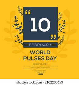 Creative design for (World Pulses Day), 10 February, Vector illustration.