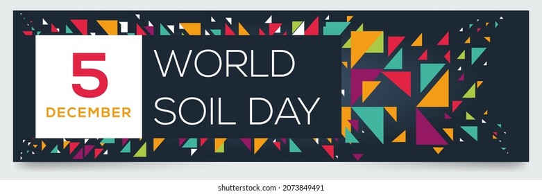 Creative design for (World Soil Day), 5 December, Vector illustration.