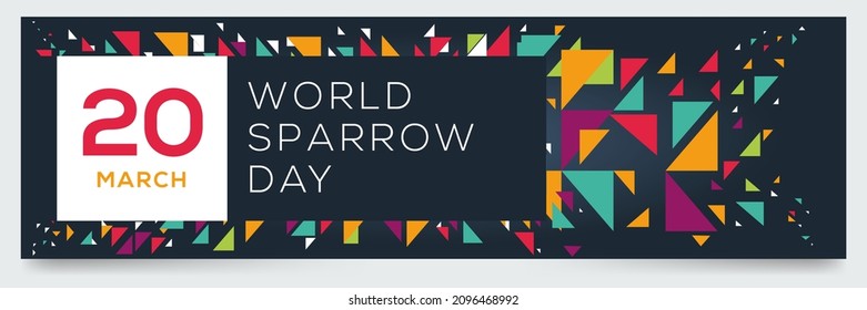 Creative design for (World Sparrow Day), 20 March, Vector illustration.