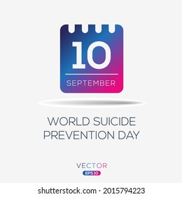 Creative design for (World Suicide Prevention Day), 10 September, Vector illustration.