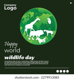 Diseño creativo para el Día Mundial de la Vida Silvestre