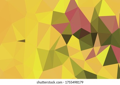Creative design yellow template random bright colors low poly background