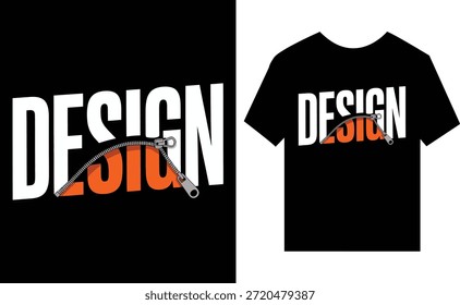 Creative Design Zipper TShirt Graphic