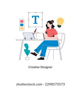Ilustración del vector de diseño de estilo plano de diseño creativo. Ilustración de acciones
