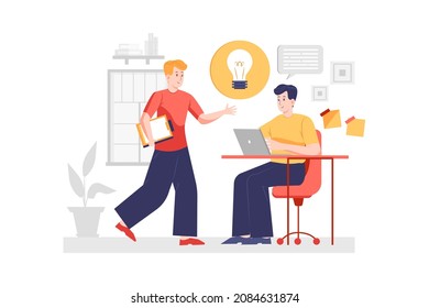 Creative Designer Illustration concept. Flat illustration isolated on white background