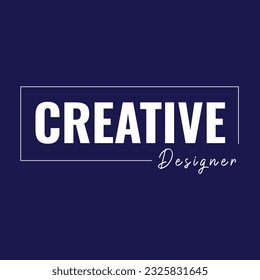 Creative designer lettering template design