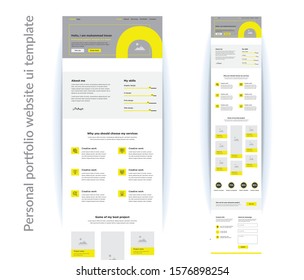 Creative Designer personal portfolio website user interface design template 
