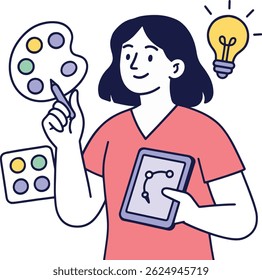 Creative Designer Vector Illustration on White Background.